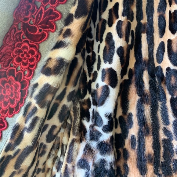 Marc Jacobs 100% Leopard-fur Lined Army Green Coat - Picture 9 of 10